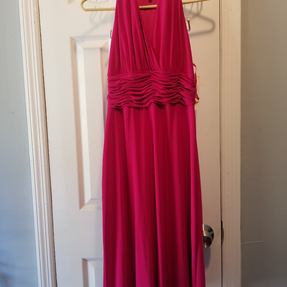 NWT Evan Picone petite pink sleeveless stretchy dress